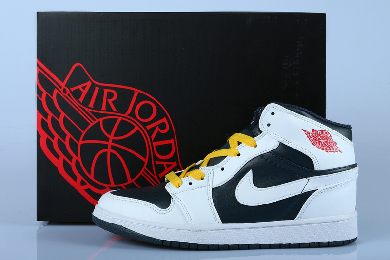 Air Jordan 1 Men Shoes White/Black Online